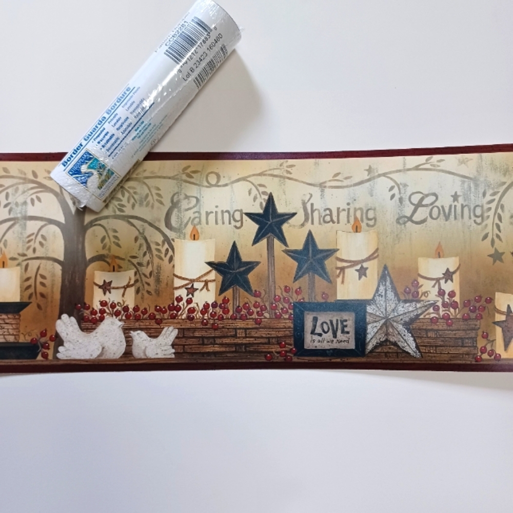 Wallpaper Border Country Caring Candles